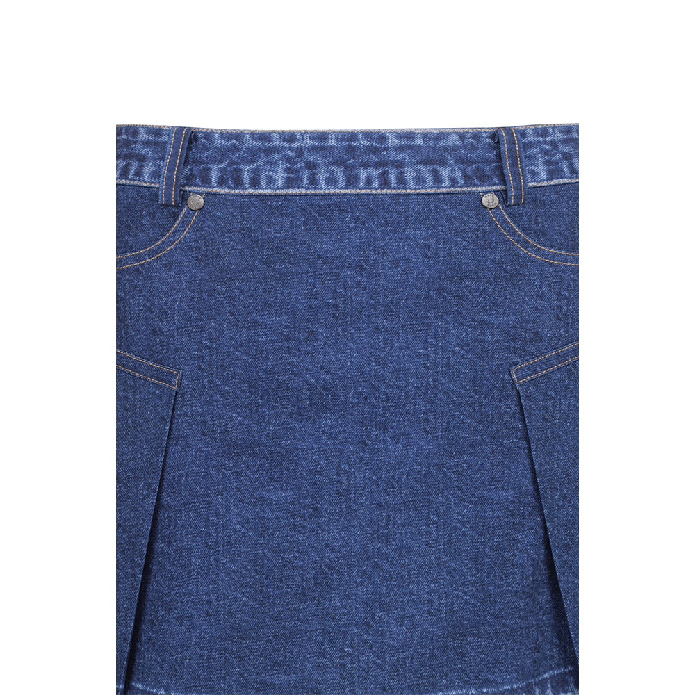 DENIM-LIKE SKORT 女士 牛仔短褲裙