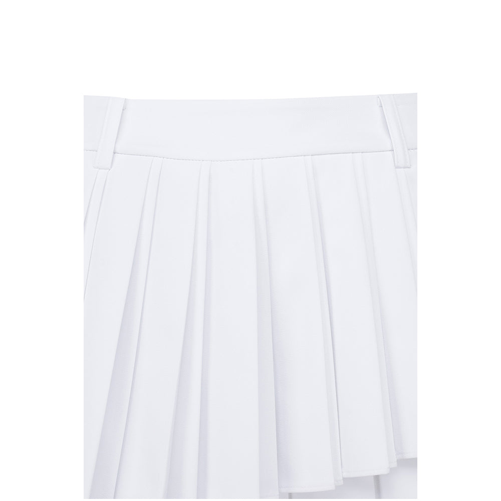 PLEATS WRAP SKORT 女士 雙層百褶短褲裙