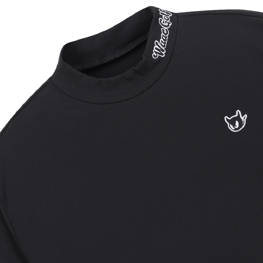 COOL RIBBED MOCKNECK 女士 刺繡半高領上衣 - ASH GOLF Taiwan