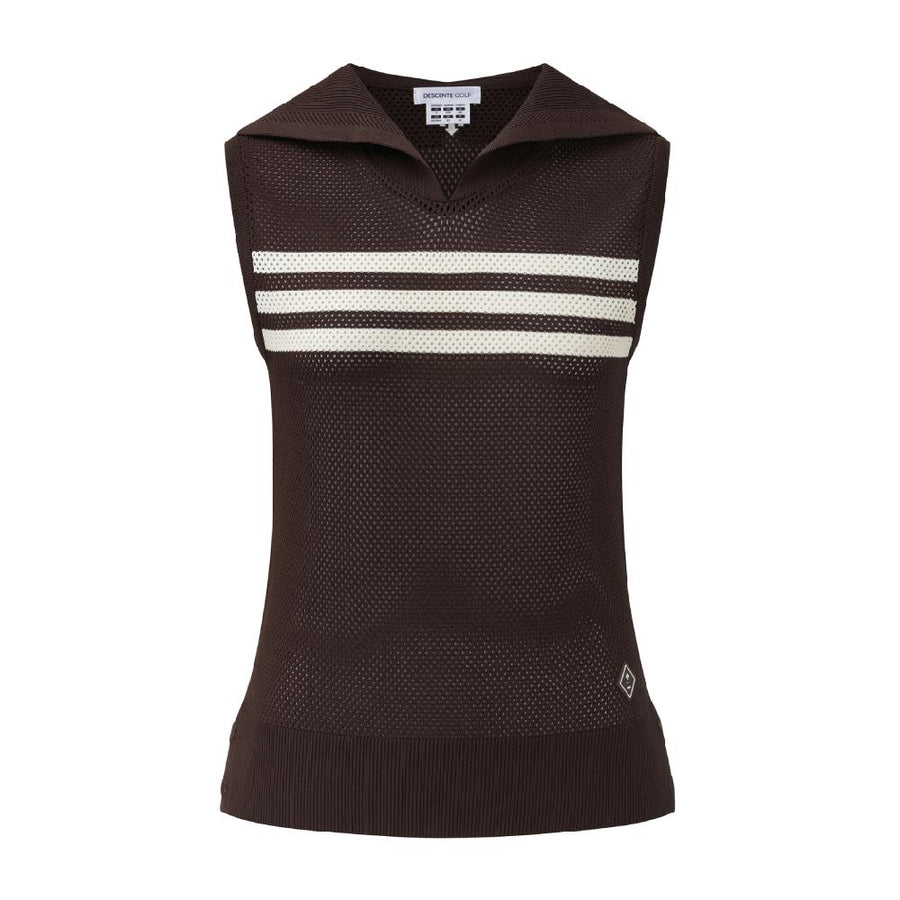 MESH COVER-UP KNIT VEST 女士 高爾夫翻領背心