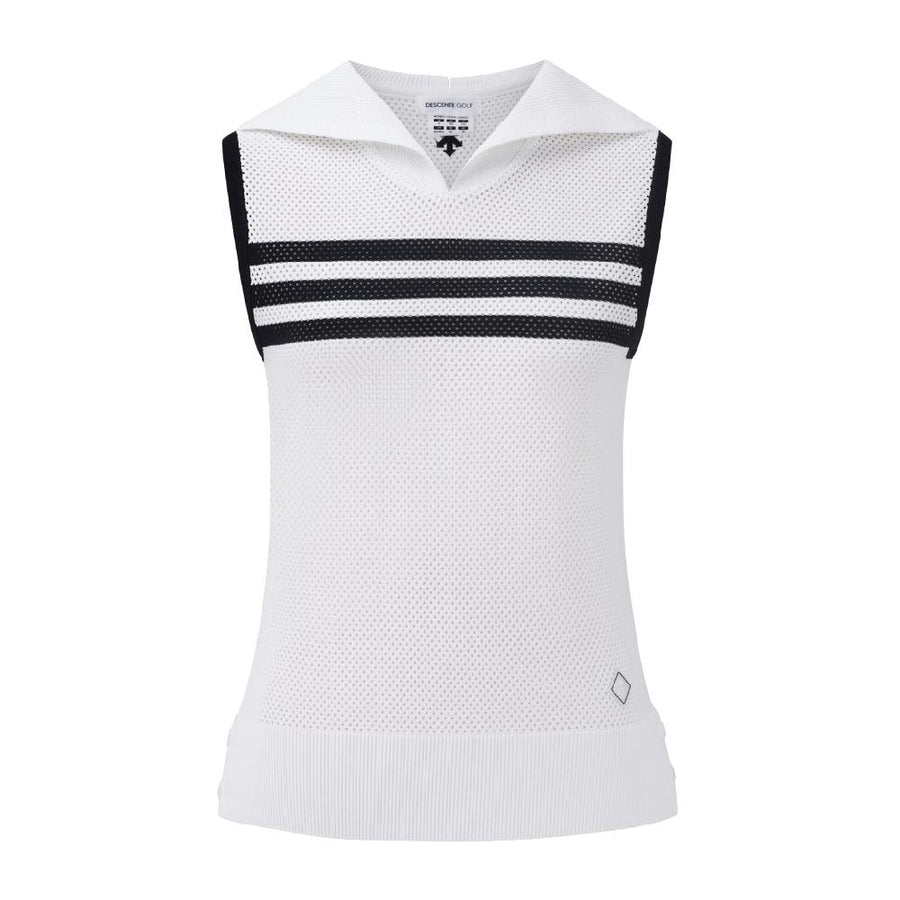 MESH COVER-UP KNIT VEST 女士 高爾夫翻領背心