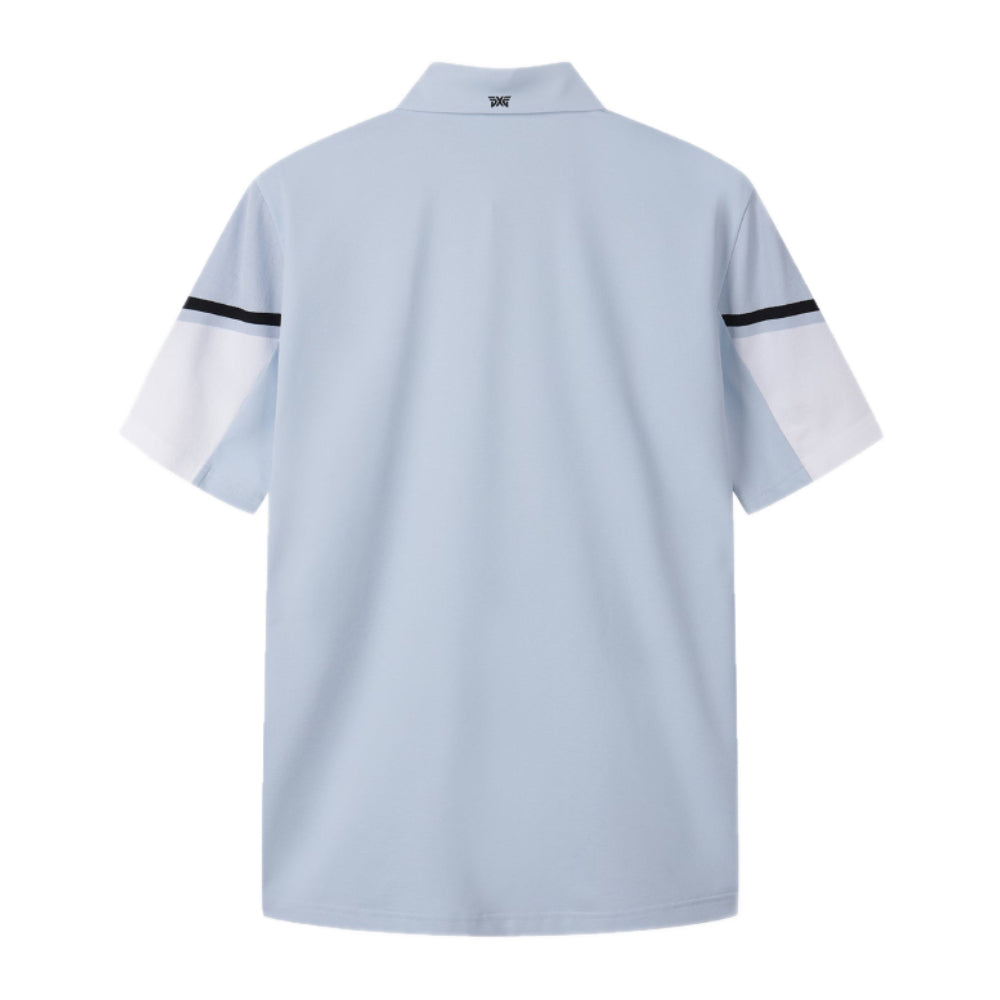 KNITTED SLEEVE POINT COLLAR 男士 翻領短袖上衣