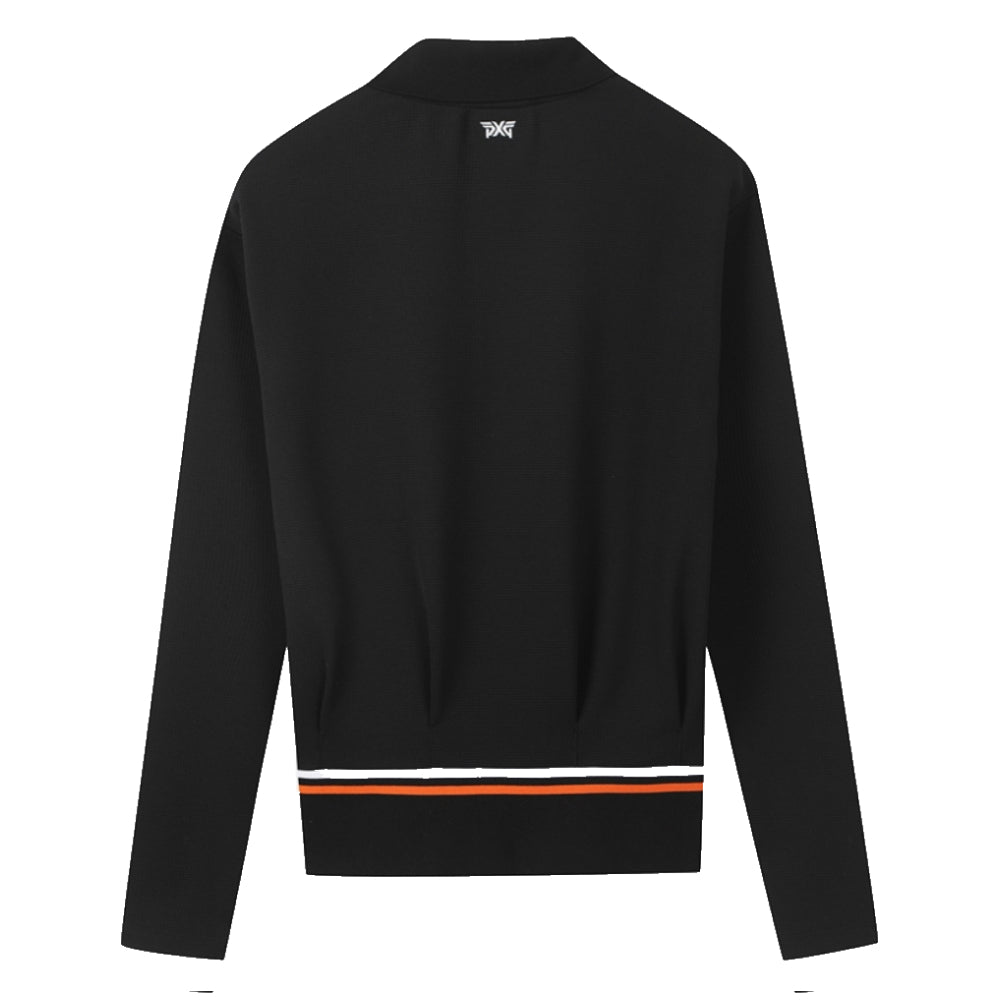 HOURGLASS FIT COLLAR 女士 修身翻領長袖上衣 - ASH GOLF Taiwan