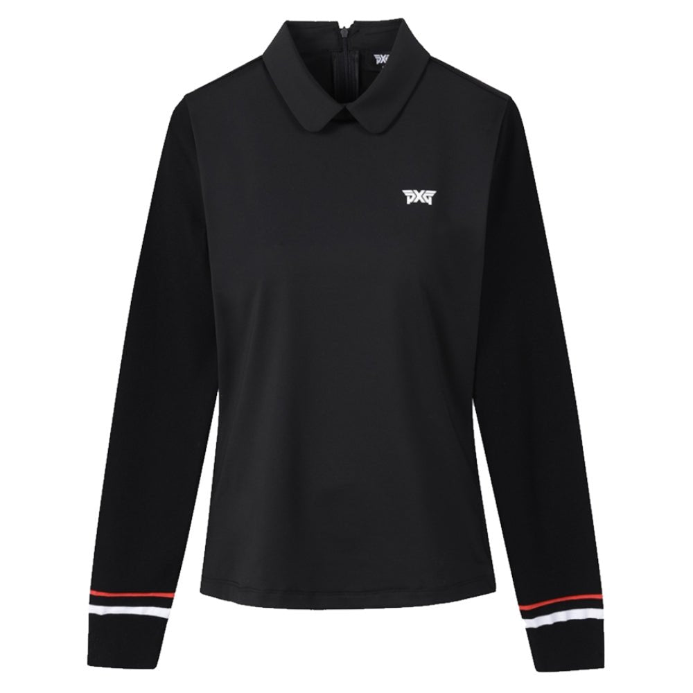 ROUND COLLAR 女士 翻領拉鍊長袖上衣 - ASH GOLF Taiwan