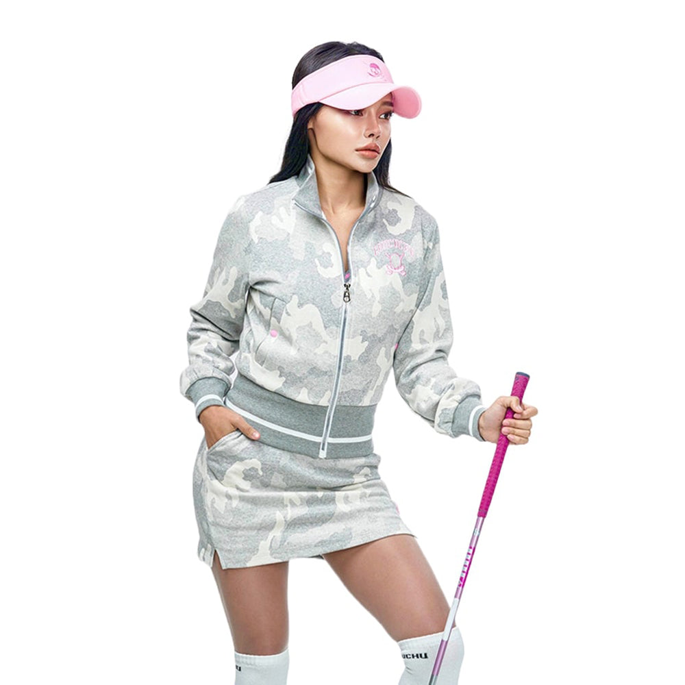 CANDY CAMO OUTERWEAR 女士 迷彩羅紋針織外套