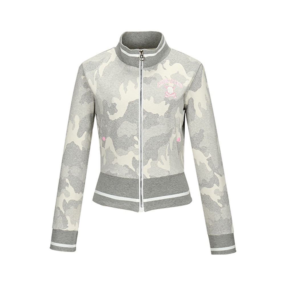 CANDY CAMO OUTERWEAR 女士 迷彩羅紋針織外套