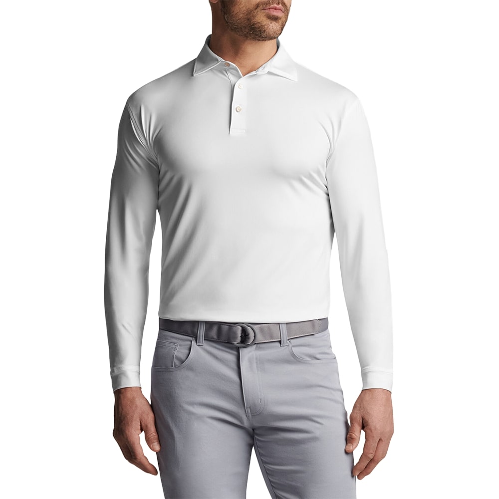SOLID LONG SLEEVE PERFORMANCE JERSEY POLO 男士 長袖POLO衫